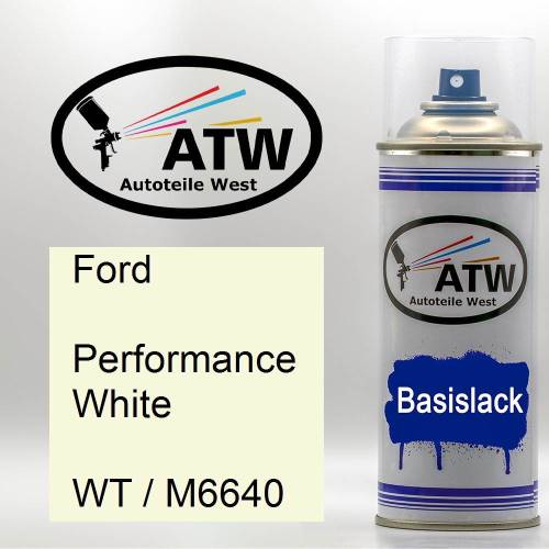 Ford, Performance White, WT / M6640: 400ml Sprühdose, von ATW Autoteile West.